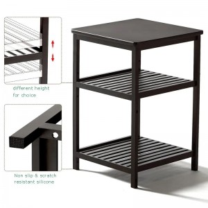 3 επίπεδα μπαμπού ξύλο κρεβατοκάμαρα μοντέρνο νυχτερινό στρογγυλό πλευρικό άκρο προφορά τραπεζάκι καφέ νυχτερινή στάση για σαλόνι υπνοδωμάτιο