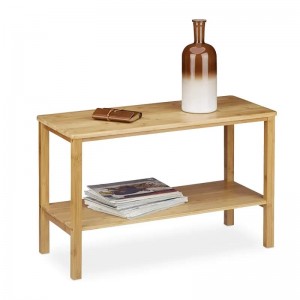Σαλόνι φυσικό καφέ ορθογώνιο τραπεζάκι μπαμπού με αποθήκη