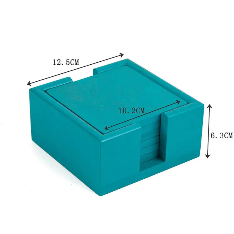 Φιλικό προς το περιβάλλον Fancy Square Bamboo Cup Coaster